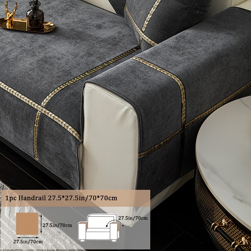 TEMU 1 de sofá de estilo lujoso , de de mascota, cubierta de sofá antideslizante para todas , protector de muebles, adecuada para la decoración de