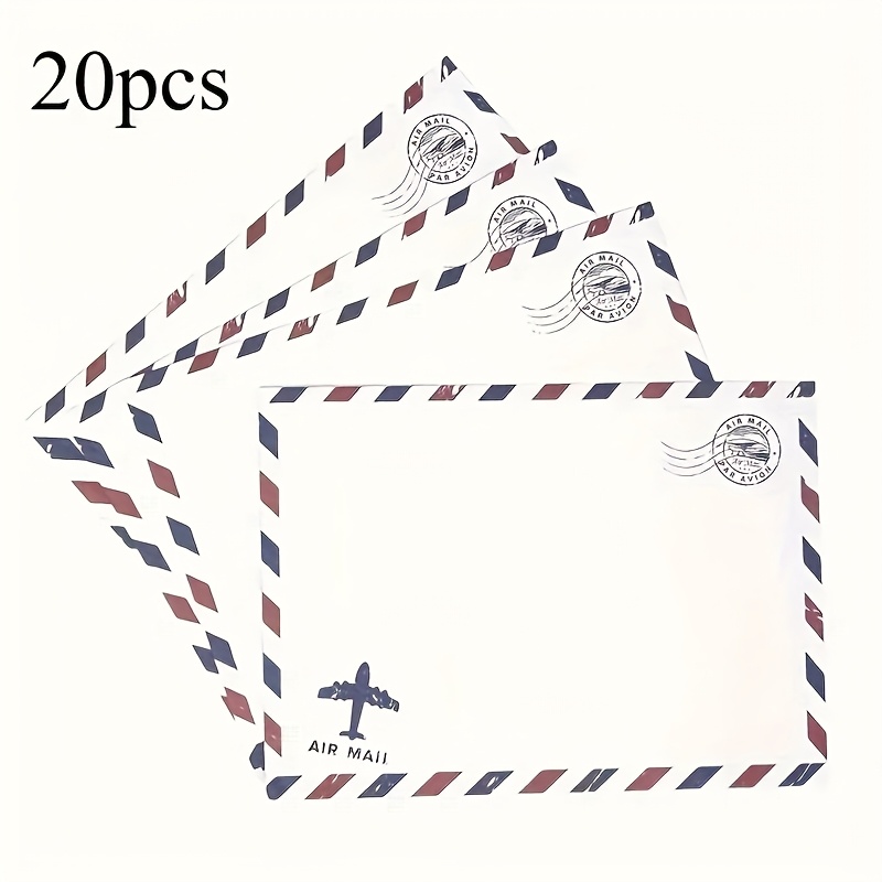 20pcs Of Self-sealing Retro Paper Envelopes Postcards - Perfect For Weddings, Valentine's Day, And Thanksgiving Made In China