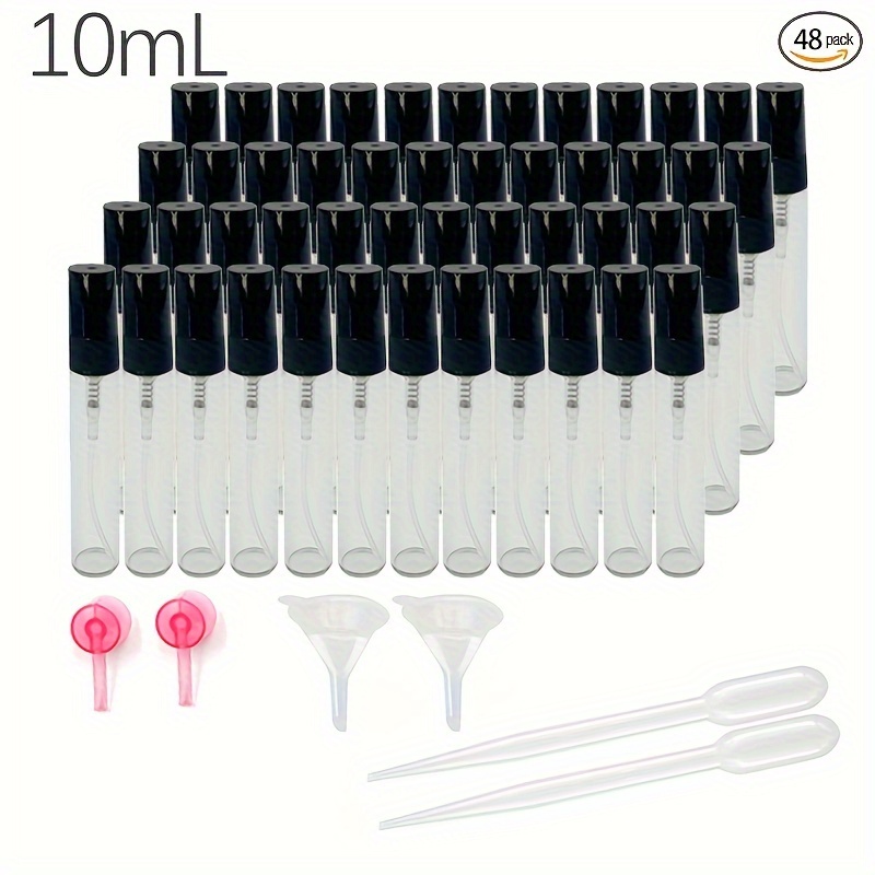 TEMU 48pcs Set - 2ml, 3ml, 5ml, 10ml Clear Atomizers For & Use - Refillable Containers For , , ,