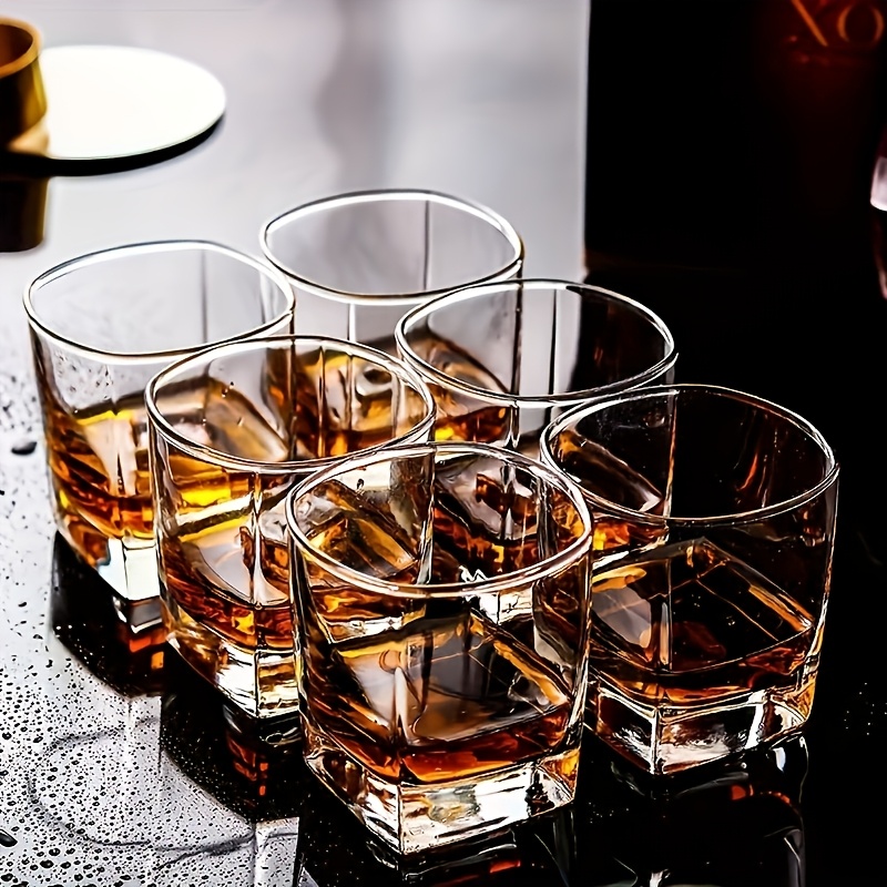 Hatszemélyes kristályhatású whiskys pohárkészlet