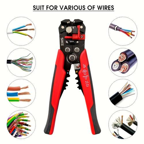 1pc electricians automatic wire multi function wire with stripping range of 24 10 awg 0 2 6mm quick wire stripping peeling crimping and cutting cable crimping pliers a manual tool for electrician home renovation