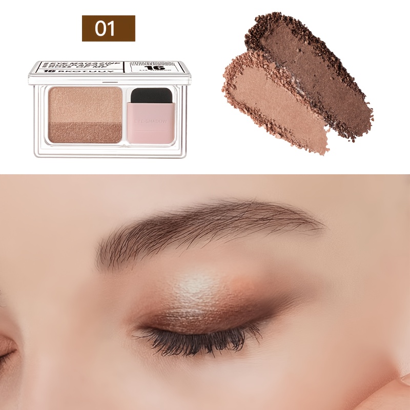 TEMU This Is A Long-lasting, Waterproof Eyeshadow Palette Featuring Dual Tones With A Shimmery End. It Includes Matte And Shimmer Options In Neutral