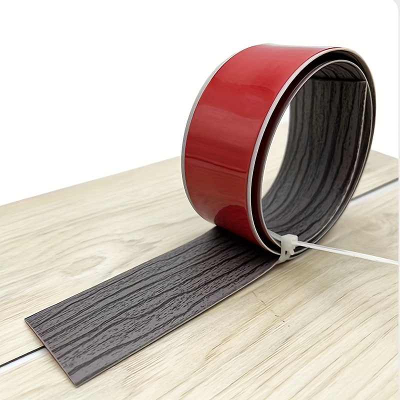 TEMU Self-adhesive Pvc Floor Trim - Carpet Seaming Strip For Living Room Renovation, Over Door Sealant