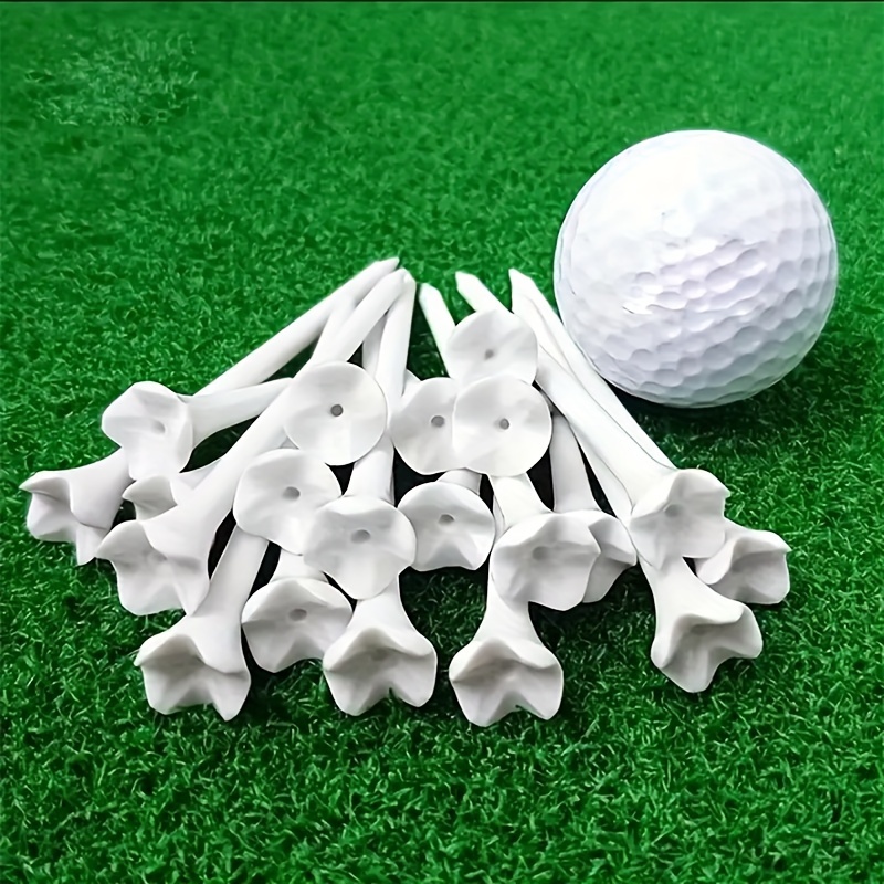 

30/50/100pcs Unbreakable Golf Tees, Professional Durable Plastic Golf Tees, Reusable Accessories And Gifts For Golfer Lovers, Low Friction And Resistance Golf Tees