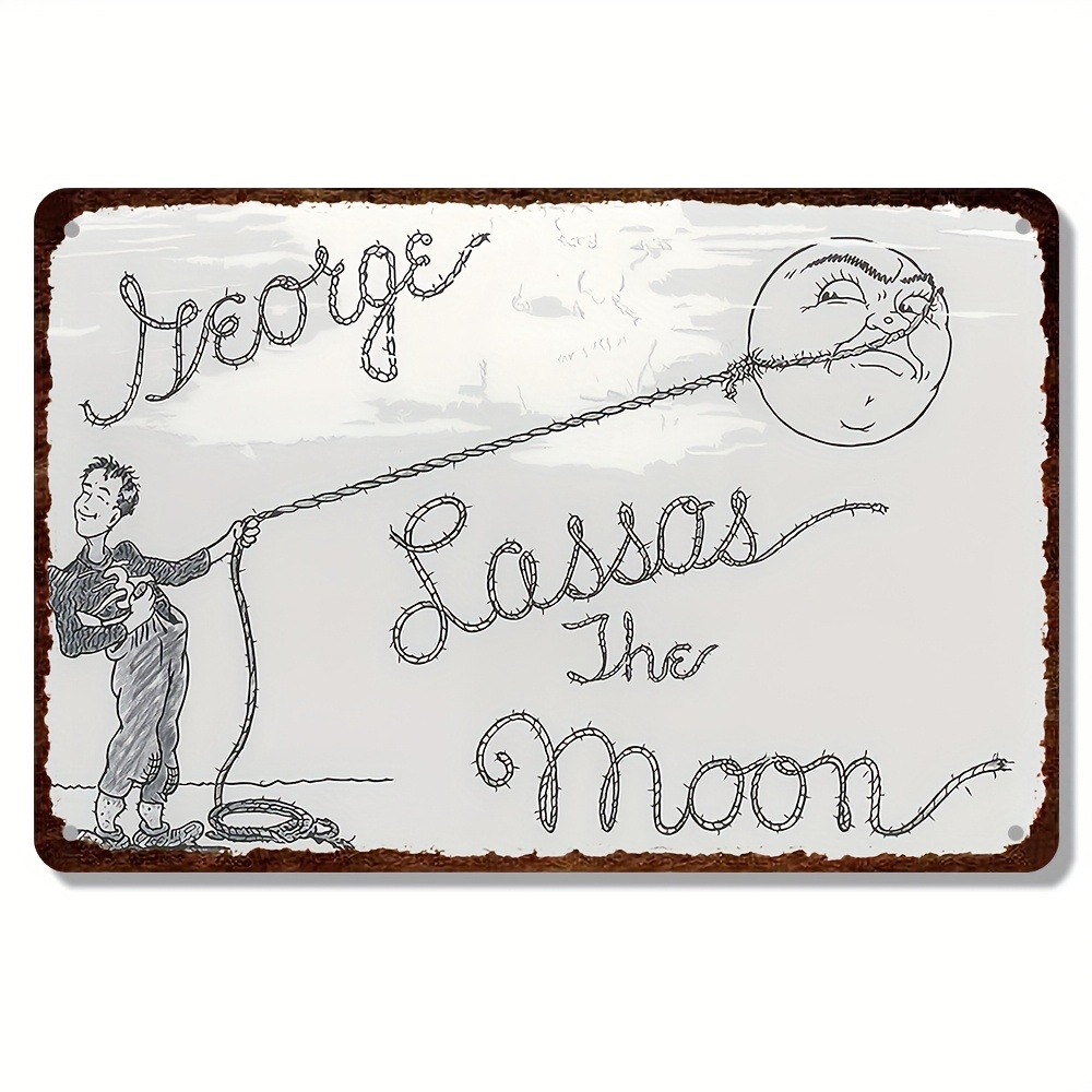 

1pc " The " Metal Tin , Hanging Decorative Plaque, Multipurpose For , Bar, Man - 20.32 .48 Cm, No Needed, For 's, Easter, 's, , Decor