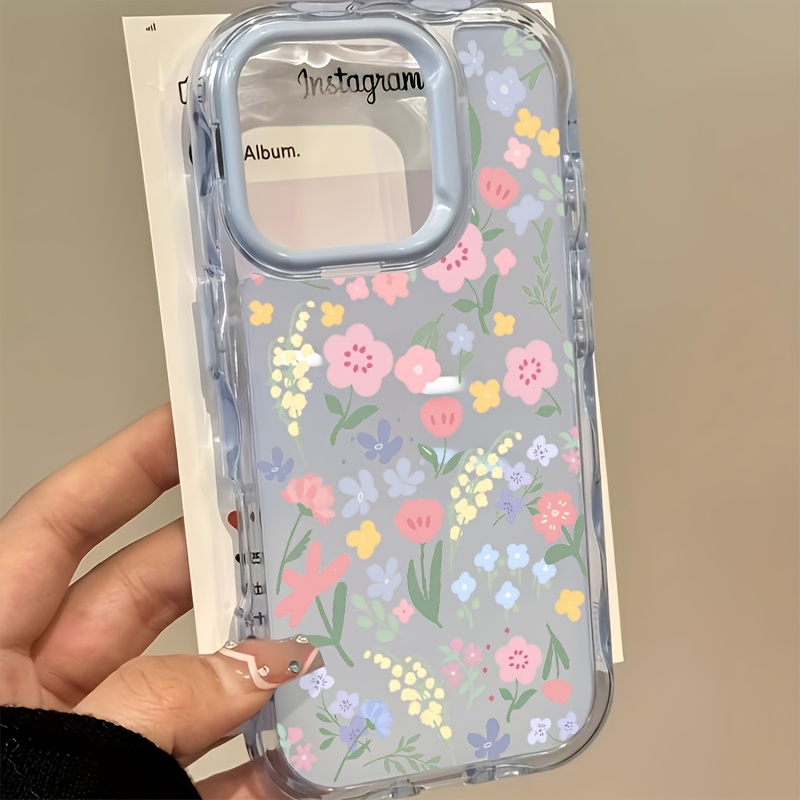 TEMU Phone Case: Cartoon Multicolor Floral Pattern Dopamine Jelly Phone Case. Suitable For Multiple Iphone Models Including 17/17 Pro/17 Pro