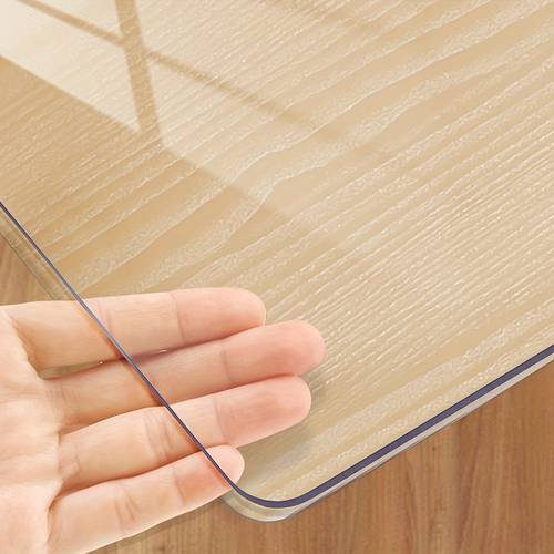 1 0mm thick transparent pvc tablecloth protector heat resistant scratch proof on and metal multipurpose rectangular tablecloth suitable for home and office protection