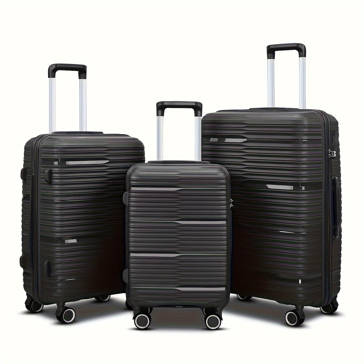 travel luggage 3 piece set with spinner wheels and password lock portable large capacity luggage suitcase perfect travel luggage case set 20in 24in 28in