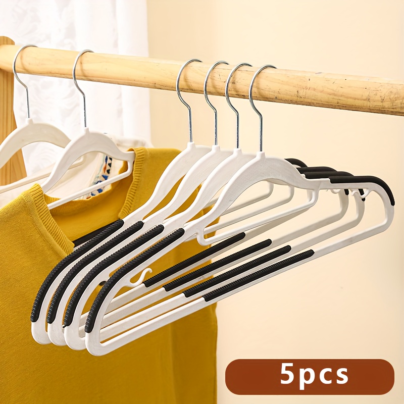 

5pcs Clothes Hangers With Non-slip Design, Clothes Drying Racks, Sturdy Coat Durable Hangers, Household Clothes Drying Storage And Organization For Bedroom, Closet, Wardrobe, Home