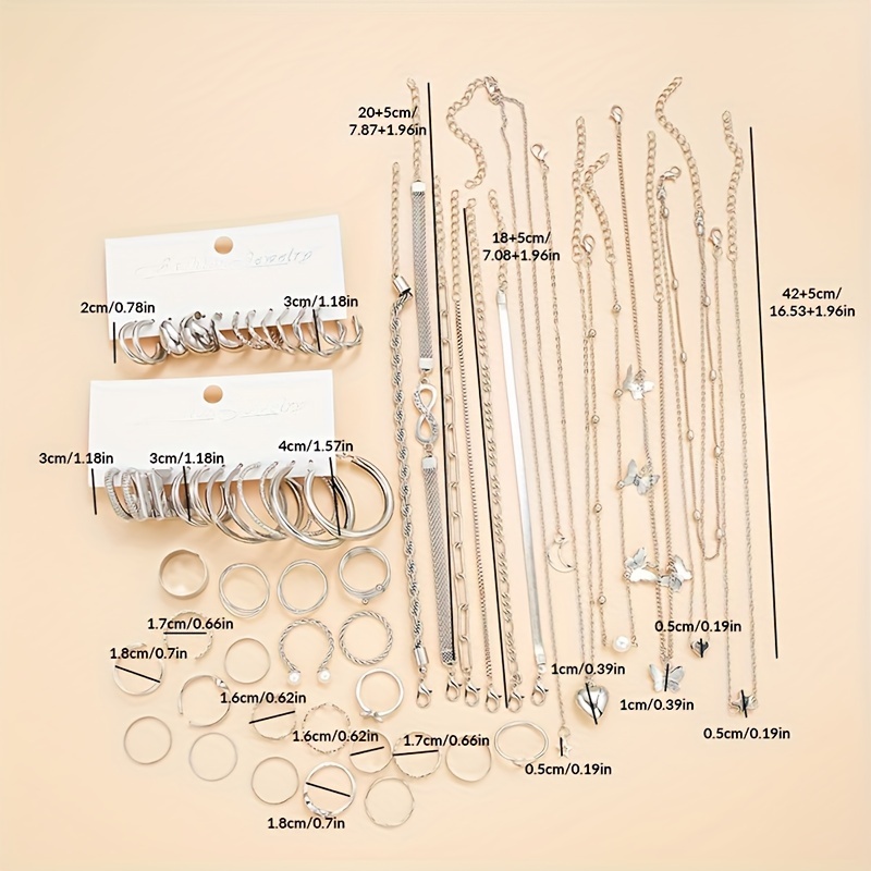juego de joyera de 58 piezas de perla simulada de   de   para mujeres, aleacin de zinc, sin  ,   para uso   y fiesta, regalo de navidad para   y familiares, accesorio para     3