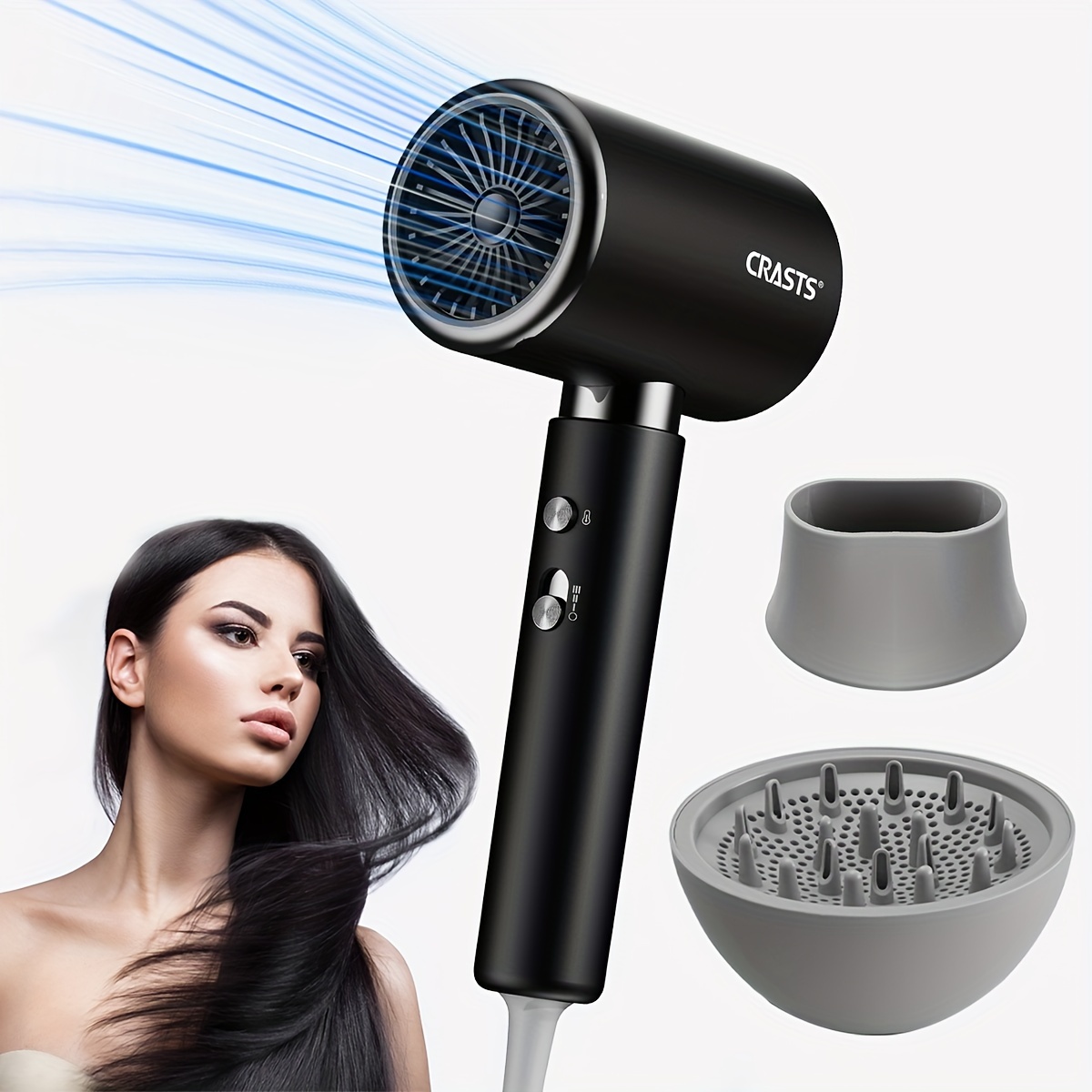 secador pelo tecnología luz aire frío Temu Spain