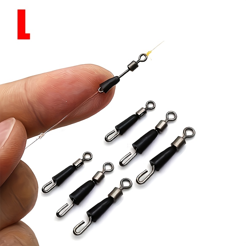 TEMU 36pcs Silicone Figure-8 Swivels, Fishing Accessories, Quick Swivels, Leader Clips, Quick Leader Clips, Figure-8 Connector, Shore Fishing Tackle,