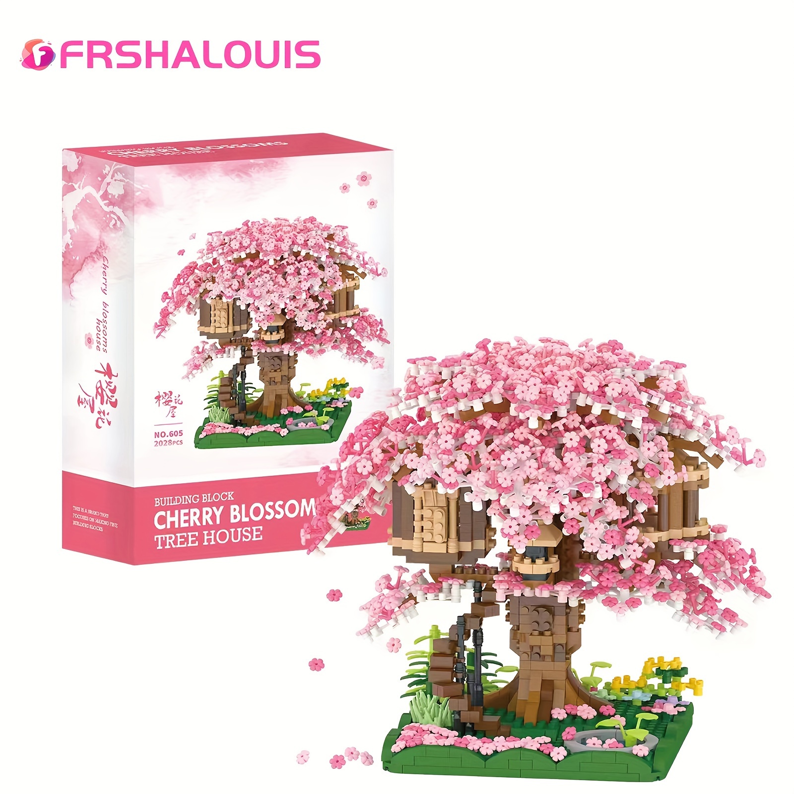 

2028pcs Cherry Tree Building - Building Kit For Adults Sakura-tree House Building Set Toys Good Birthday And Christmas Gift For Girls