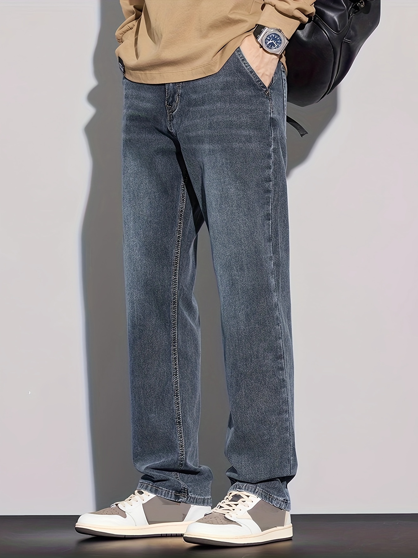 gray jeans men sold on Temu Canada