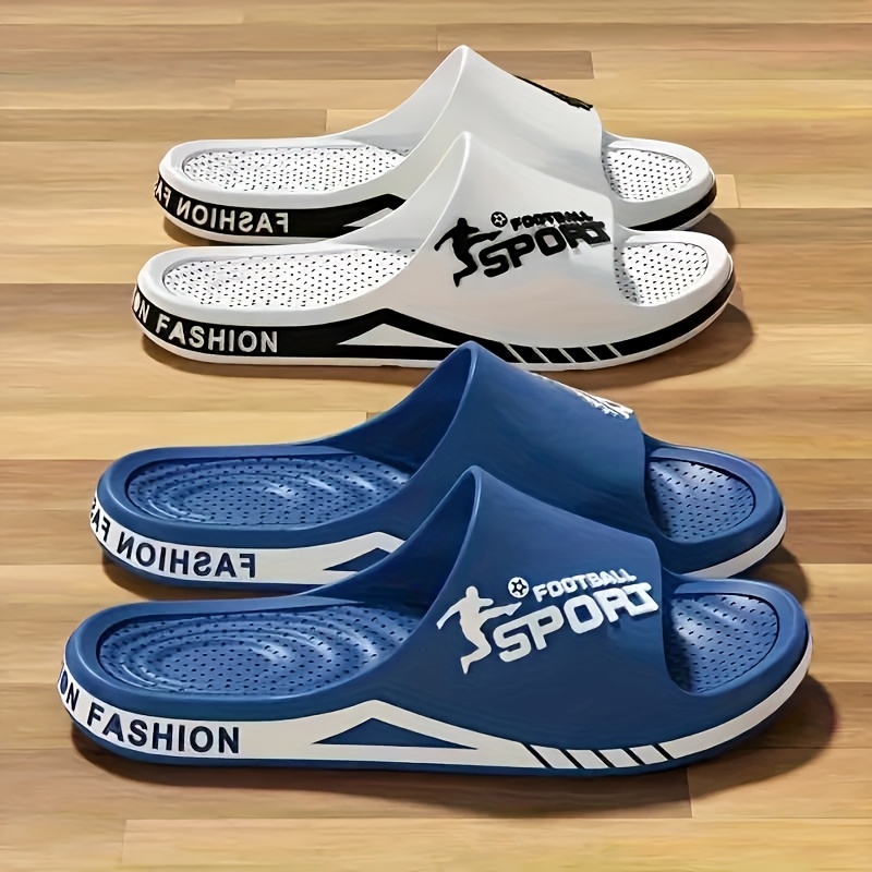 mens lightweight eva slide sandals open toe geometric - Temu  display picture 3