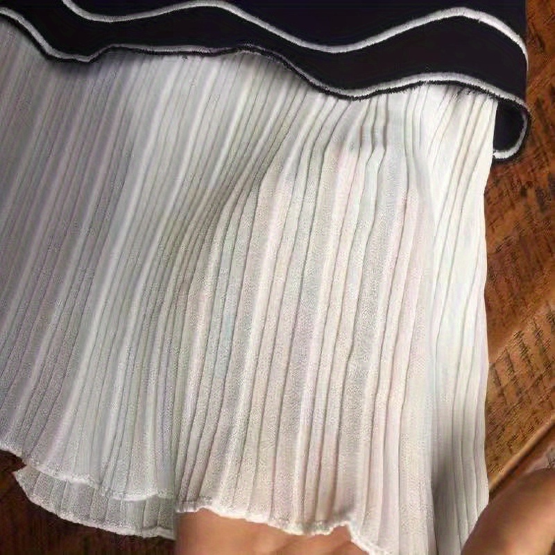 E-shop 1 Yard Rüschenbesetzter Chiffonstoff mit Spitzenkante, geeignet für Kleiderverlängerung und Bastelnähen, 17 cm breit