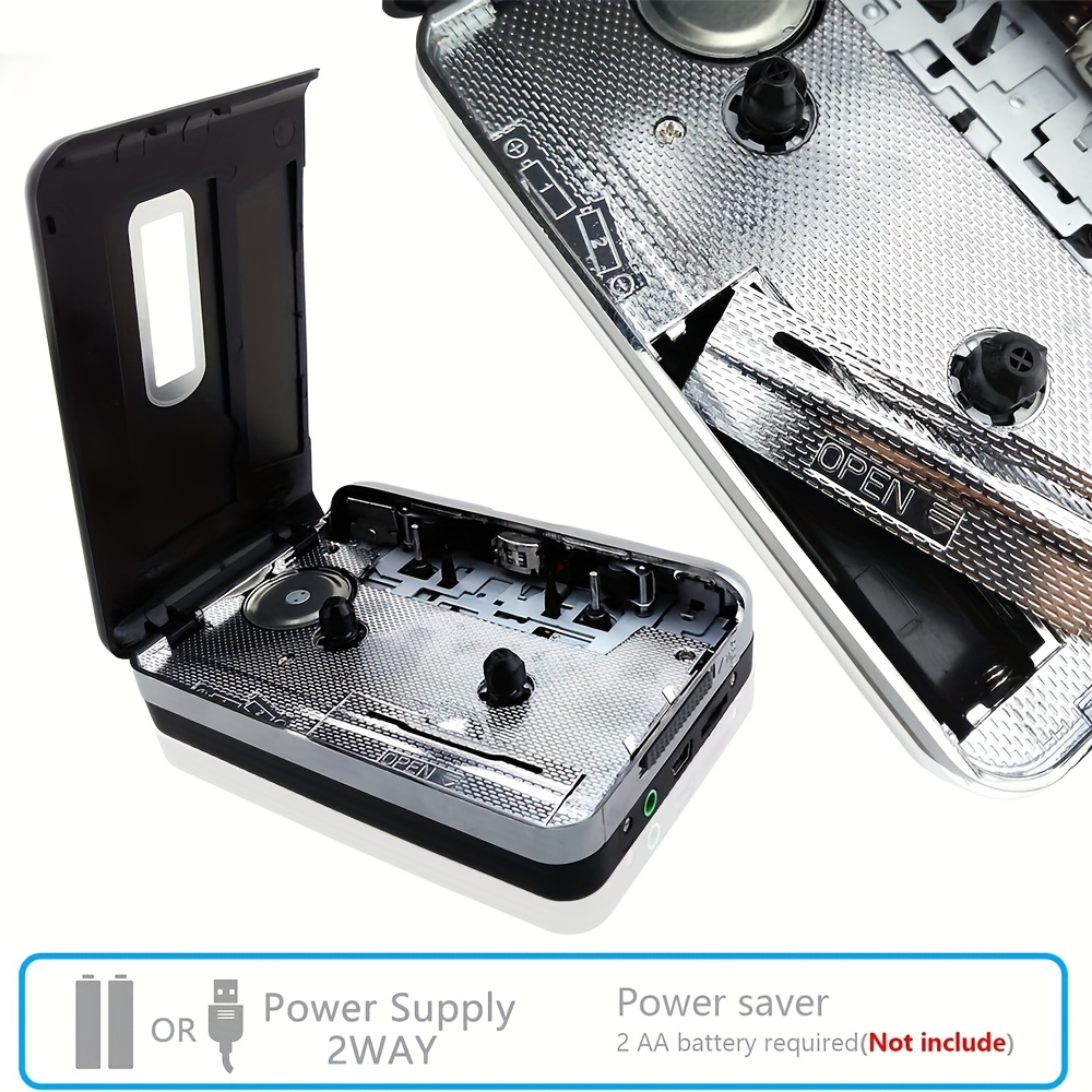 TEMU Card Cassette Player, Portable Cassette Player, Audio Compatible With Laptops And Personal Computers, Converter, Recorder, Converts Cassette
