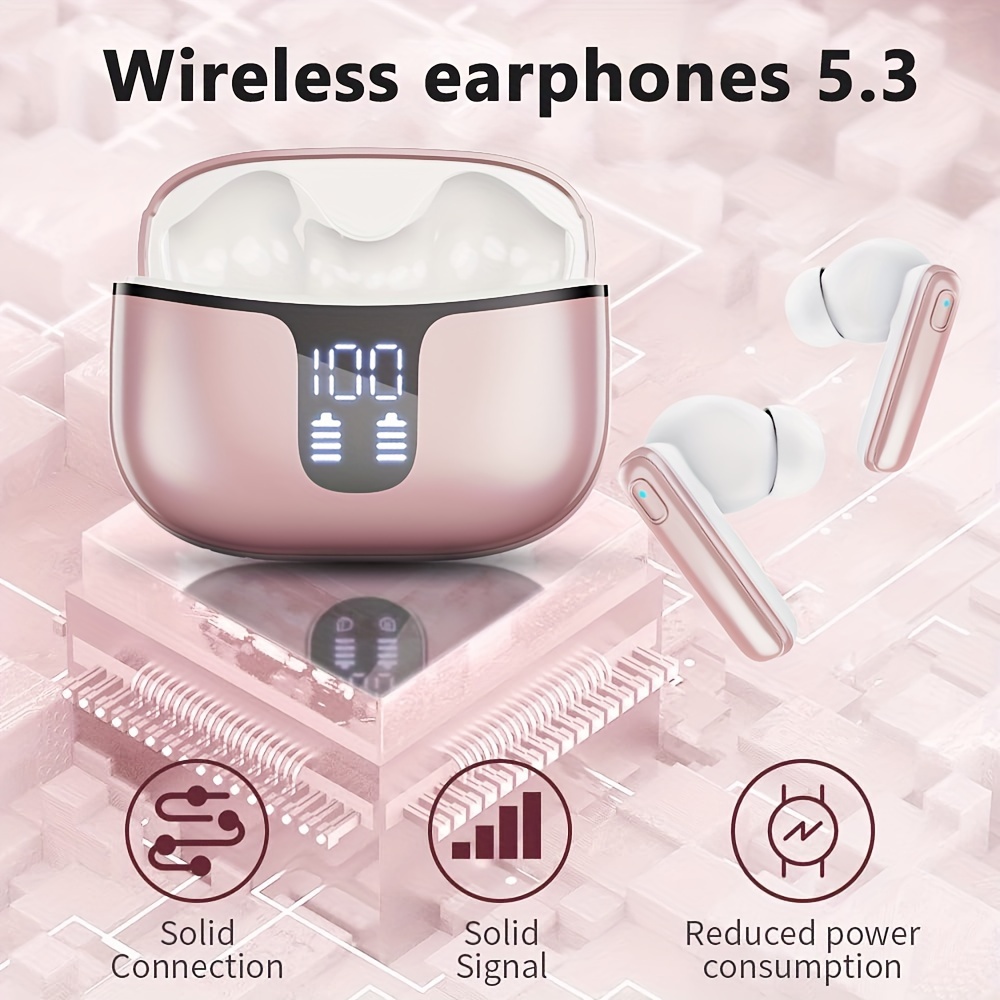 

Wireless Earbuds With Display Earphones With Wireless Charging Case In-ear Earbuds With Mic For Tv Smart Phone Laptop Computer Sports