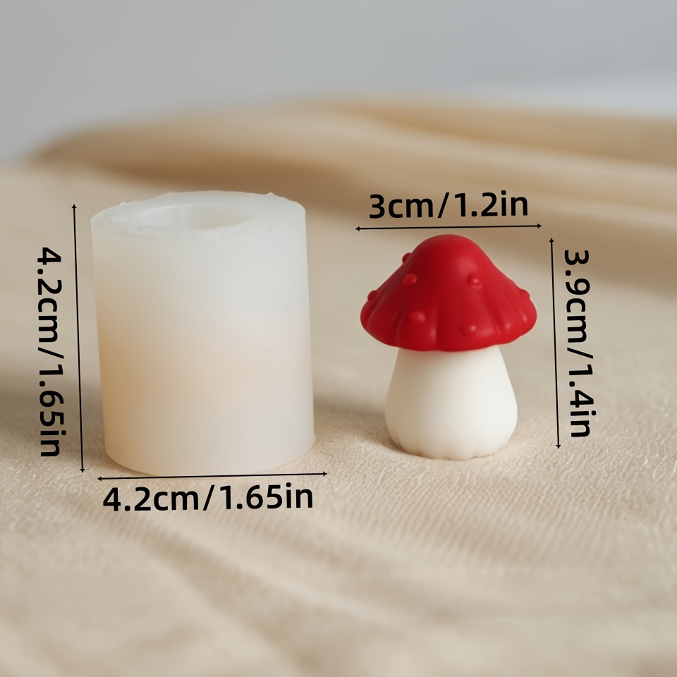 TEMU 1pc Resin Mold, Mini Small Mushroom Silicone Mold, Mushroom Accessory Mold, Small Accessory Silicone Mold, Candle Resin Clay Mold, Handmade Drop
