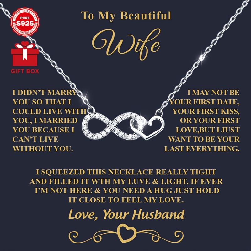 elegant   heart necklace with sparkling zirconia s925 silver romantic valentines day gift for wife   formal events special occasions low allergy formal event accessory elegant necklace lowallergy metal   0