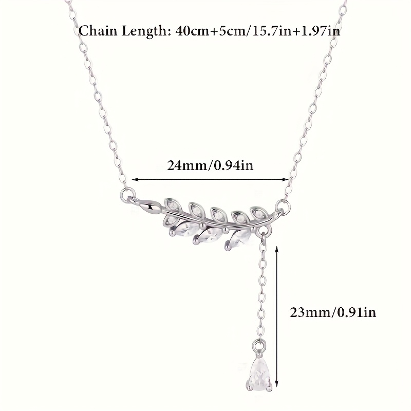 S925 Silver Glittering Wheat Earring Dangle Necklace