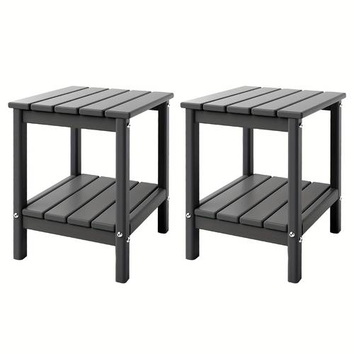 set of 2 outdoor side table plastic end table outdoor furniture all weather suitable for poolside front porch indoor living room backyard campfire multi color