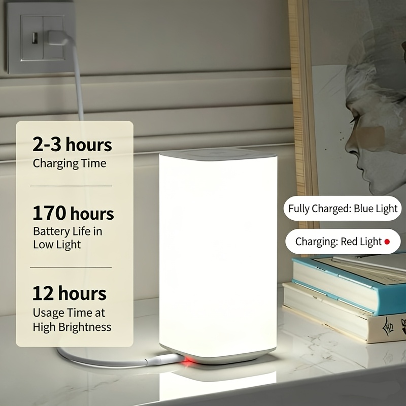 Square Night Light with RGB Gradient, Featuring Remote And Touch Control, Adjustable Brightness And Timing Functions, Various LED Lighting Modes, And a Large 3000Mah Rechargeable Battery, Perfect for Creating Ambiance in Bedrooms And Living Rooms