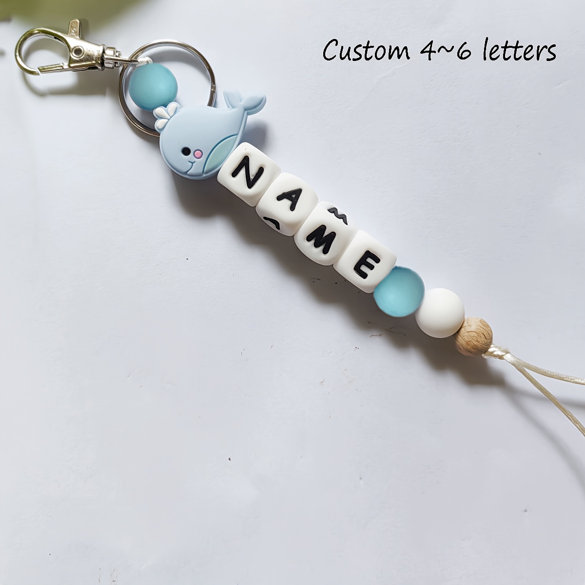 Image of [custom] 1 Custom Silicone Animal Name Tag Keychain, Lion/tiger/wolf/unicorn/ Bee Animal Keychain/bag Cup Charm, Student Gift Spring Gift/christmas Gift (19 Styles)