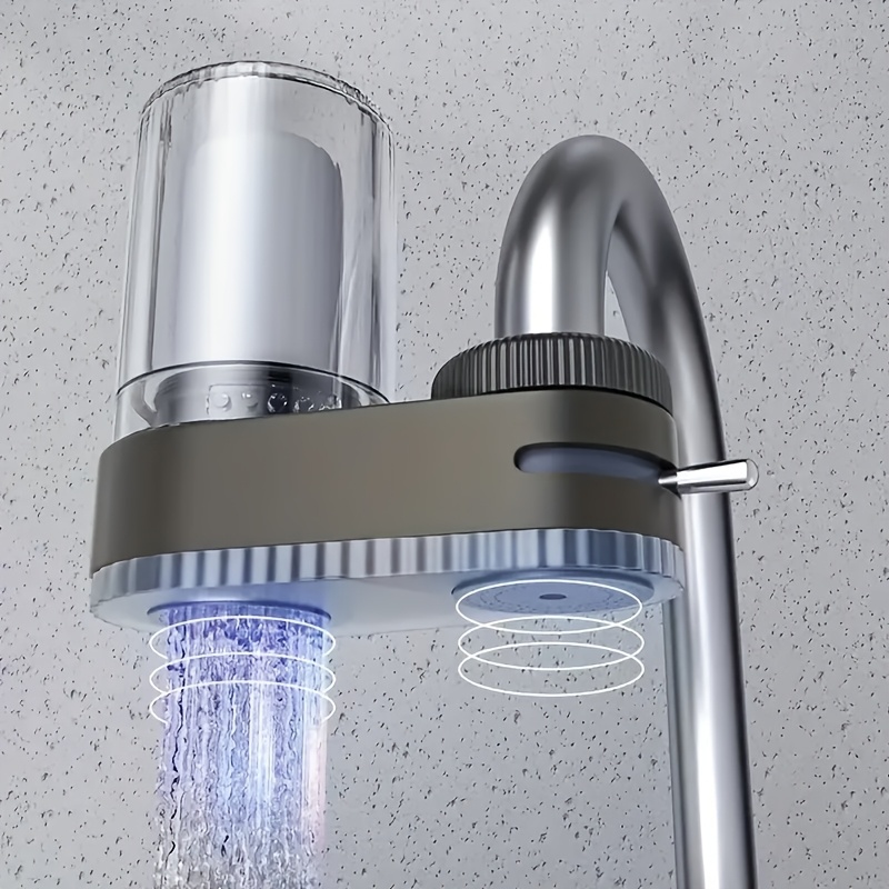 Faucet Water Purifier, Faucet Filter, , Suitable For Home Kitchens And Bathrooms, Equipped With 2 , Detachable For Cleaning, Bottled Design, For Power Supply