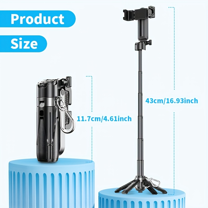 P15Mini 3-in-1 Wireless Selfie Stick, Portable Phone Camera Helper with USB Charging, Rechargeable Lithium Polymer Battery, Scalable Selfie God Stick