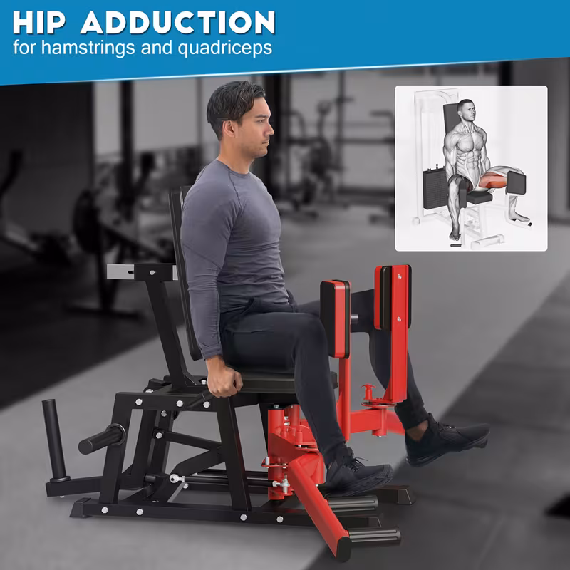 Hip Abductor Machine, Plate-Loaded Inner And Outer Machine Hip Abductor Machine, Plate-Loaded Inner And Outer Machine