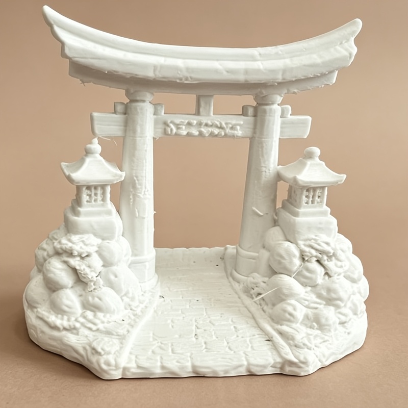 TEMU 1pc - Mini Japanese Torii Gate Statue Ornament. Decor And Thoughtful Gift Option For Easter, Valentine's Day, Mother's Day And Other Festivals.