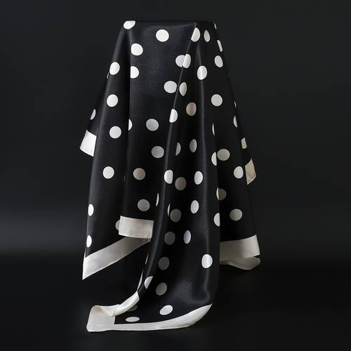 1 bohemian style dot printed 90cm square scarf suitable for womens casual and fashionable street square scarves headbands and outdoor shawls are suitable for dressing up