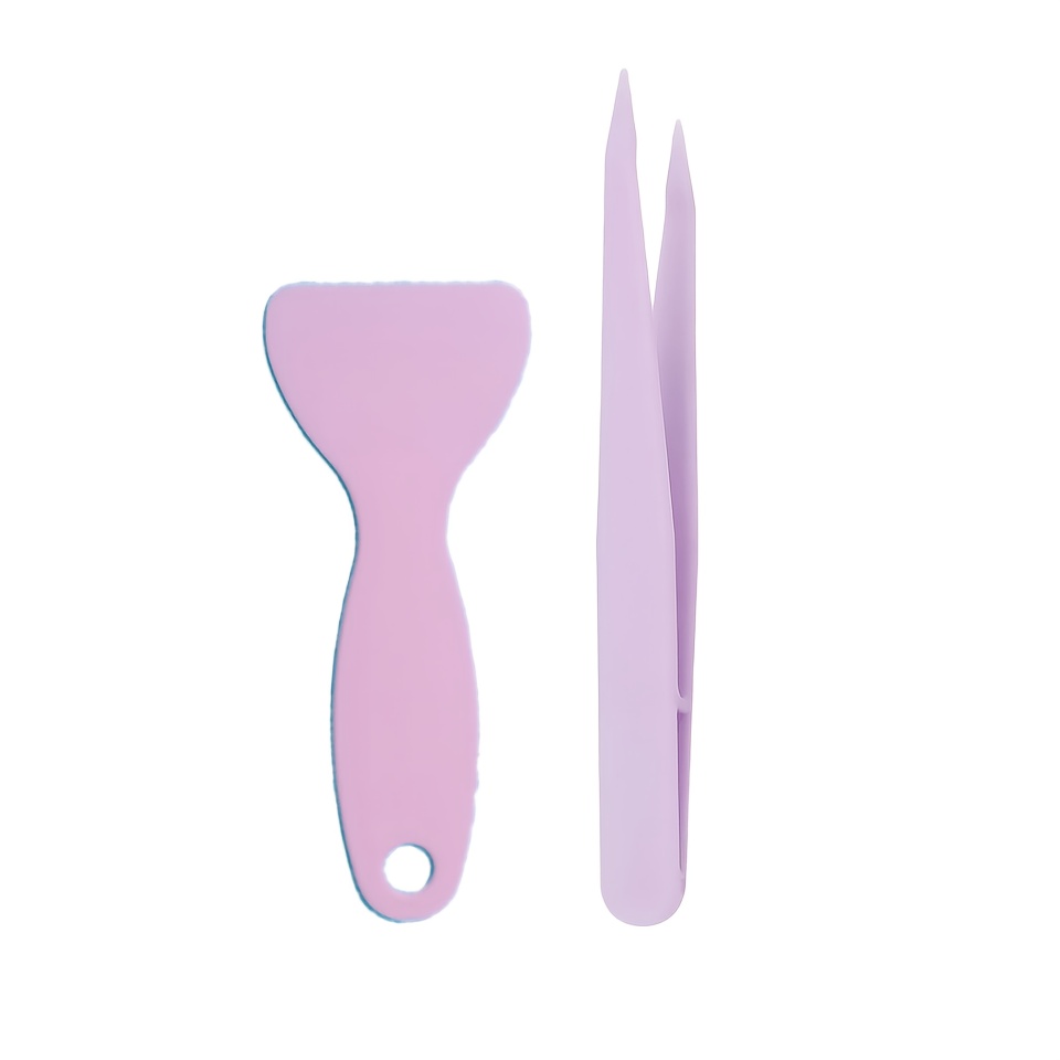 TEMU 2pcs Set Of Stickers, Multifunctional Handheld Craft Supplies, Hand Tools, Plastic Tweezers And Scrapers, Multifunctional Stationery Diy Hand