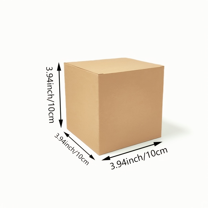 TEMU 24pcs Small Square Paper Gift Boxes In 4 Sizes: 3.15/3.54/3.94/4.72 Inch. Perfect For Jewelry, Candle, Handmade Ornaments, Small Object Storage.