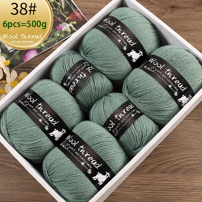 500g Multicolor 212 Medium Fine Yarn Ball, For Hand Knitting Autumn And Men's And Women's Sweaters, Scarves, Hats, Material Package Alpaca Yarn 6pcs/pack