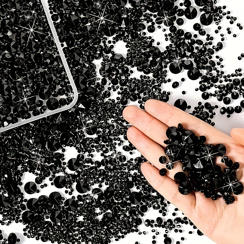 TEMU 3500 Black Simulated Diamonds, Suitable For: Vase Arrangement, Wedding, Wedding Supplies, Wedding Decorations, Wedding Table Decorations,