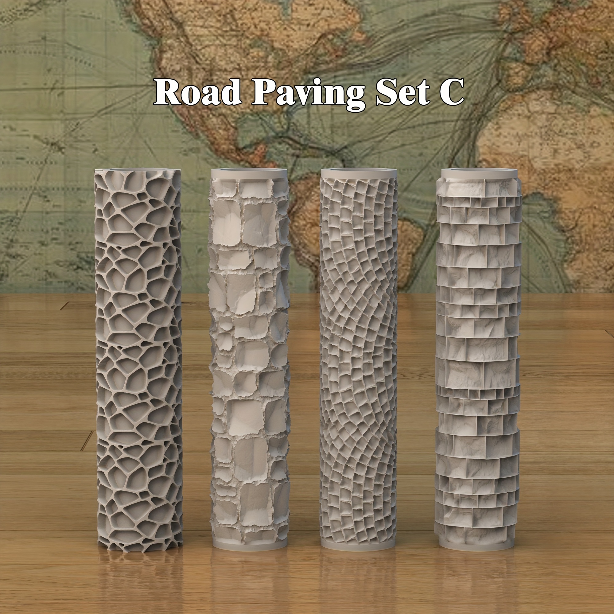 Rpg Terrain Texture Roller For Foam And Clay Modeling - Professional For Walls, Rpg Terrain Sets, Ttrpg Buildings, And Role Playing Table Maps