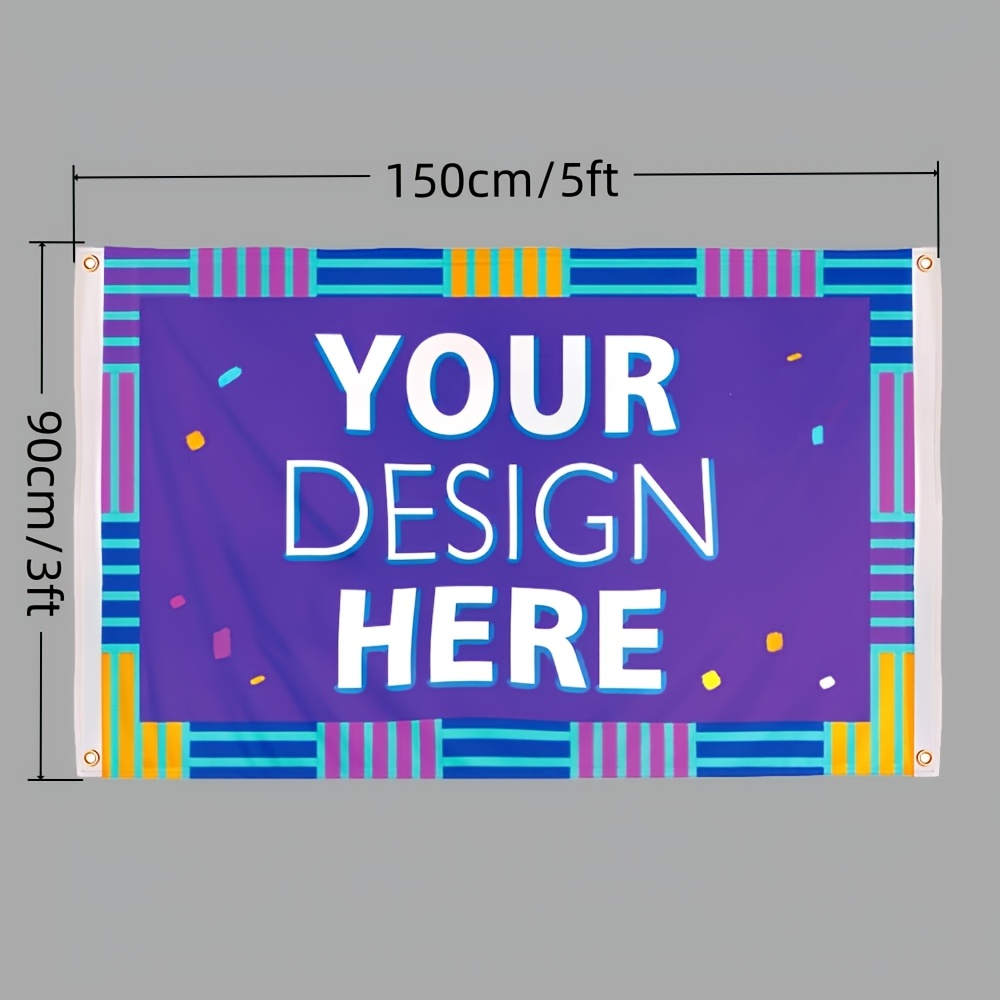 E-shop 1 Stück Individuelle Flagge 3x5 Fuß, Personalisiertes Banner mit Ihrem Logo/Text, Lebendiges Rot-Weiß-Design, UV-beständig, Langlebiges -Gewebe,