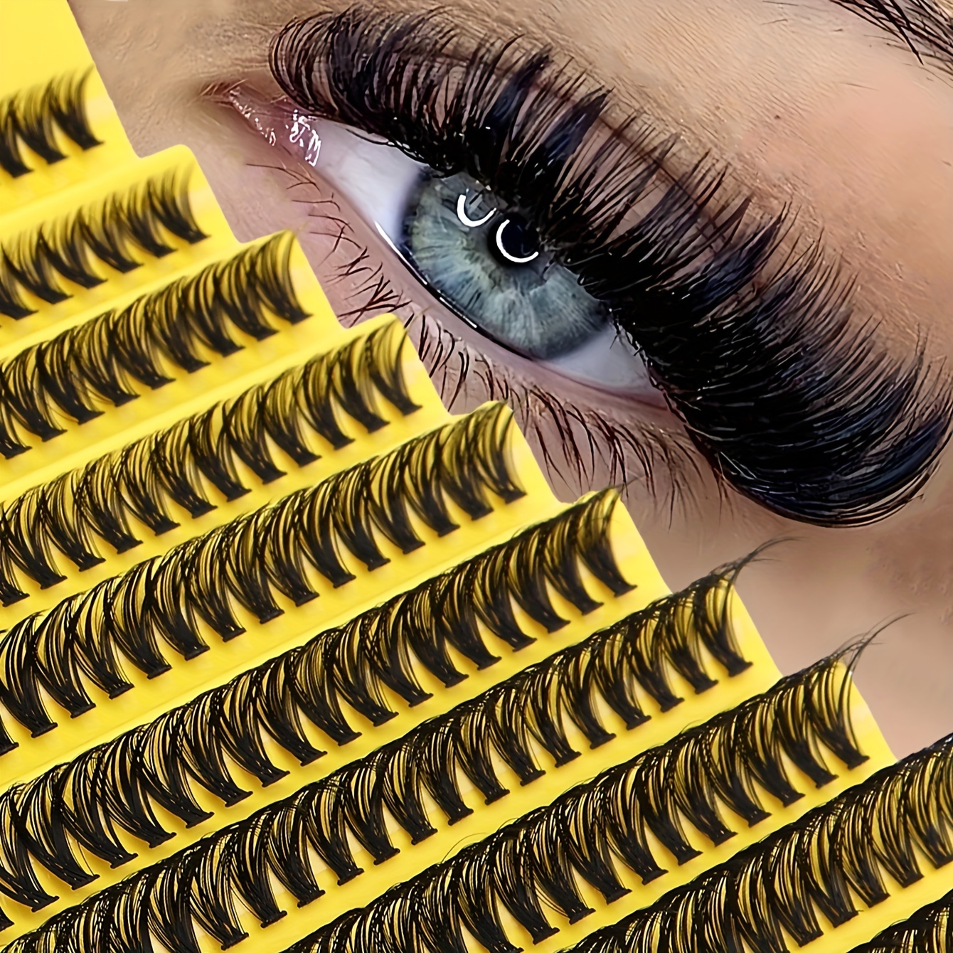 

Voluminous Eyelash Extensions: 200 Clusters In 30d/40d/80d, 10 Rows, 8/10/12/14/16mm Mix, Natural Soft Synthetic Mink, C/d , 6-15mm Lengths, Suitable For Beginners And Reusable