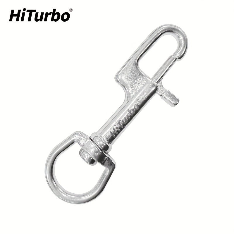 Image of 1pc Of Hiturbo Steel Double/single Ended Snap Hook Clips For Diving Gear, Stainless Steel Double Ended Snap Hook For Underwater Activities