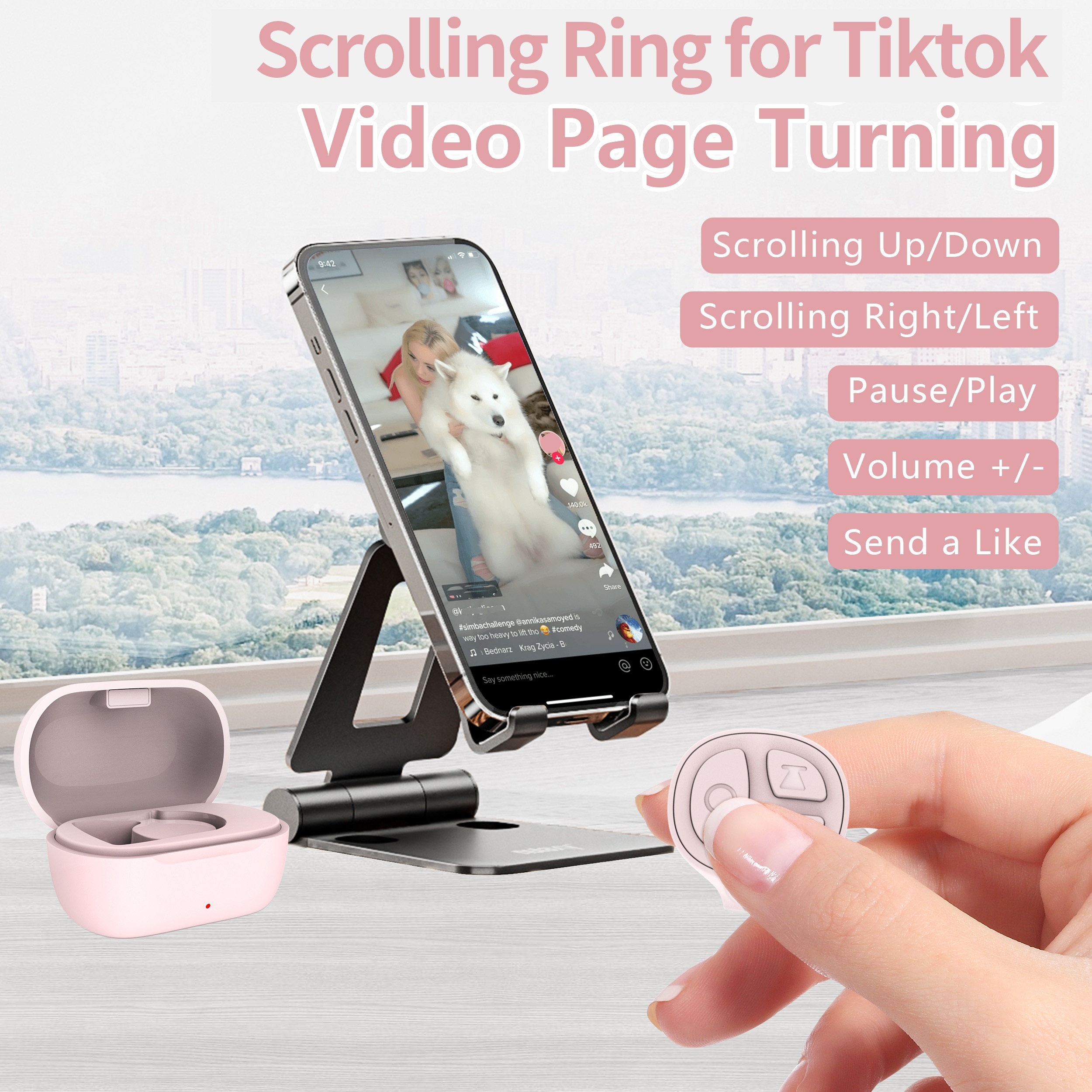 

Remote Control Wireless Scrolling Ring, Page Turner For App, Wireless Camera Remote Shutter For Ipad Android (not For Devices)