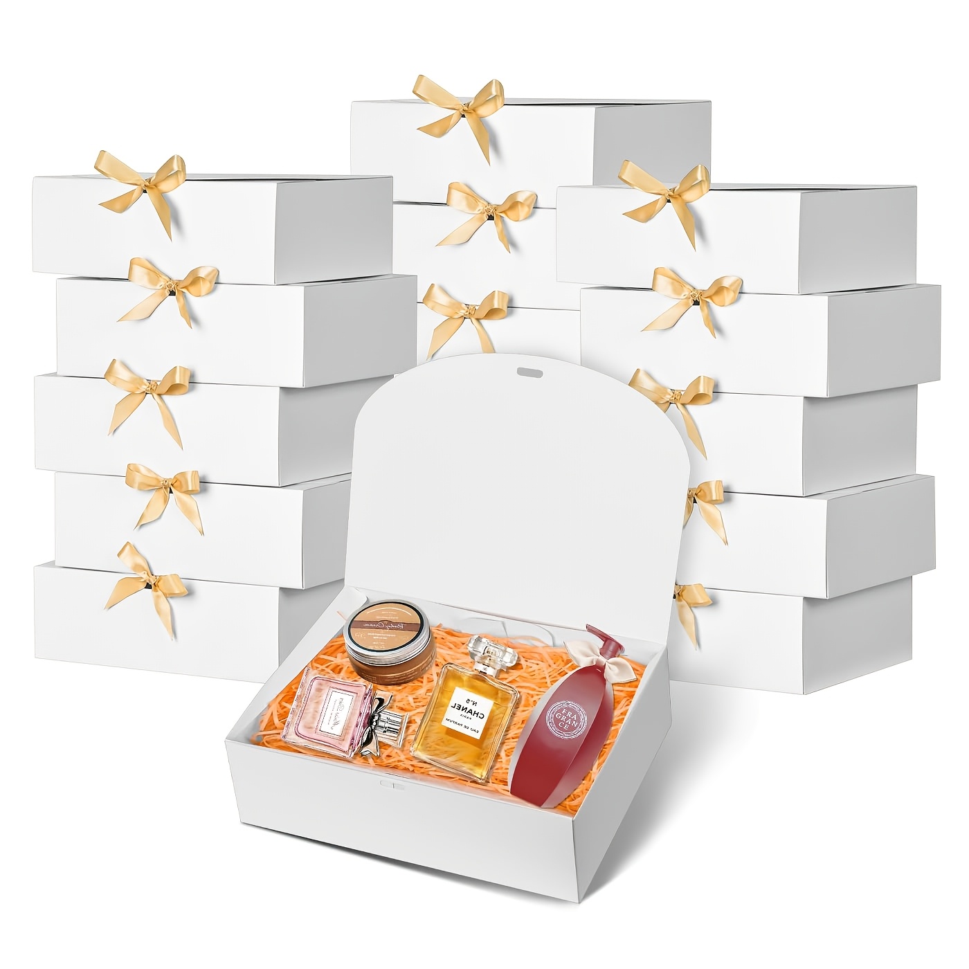 

Boîtes Cadeaux Élégantes en 5pcs avec Couvercles & - Parfaites pour les , les Demandes en Mariage, les Anniversaires & Plus - Blanc, 10.6x7.8x3.1 Pouces