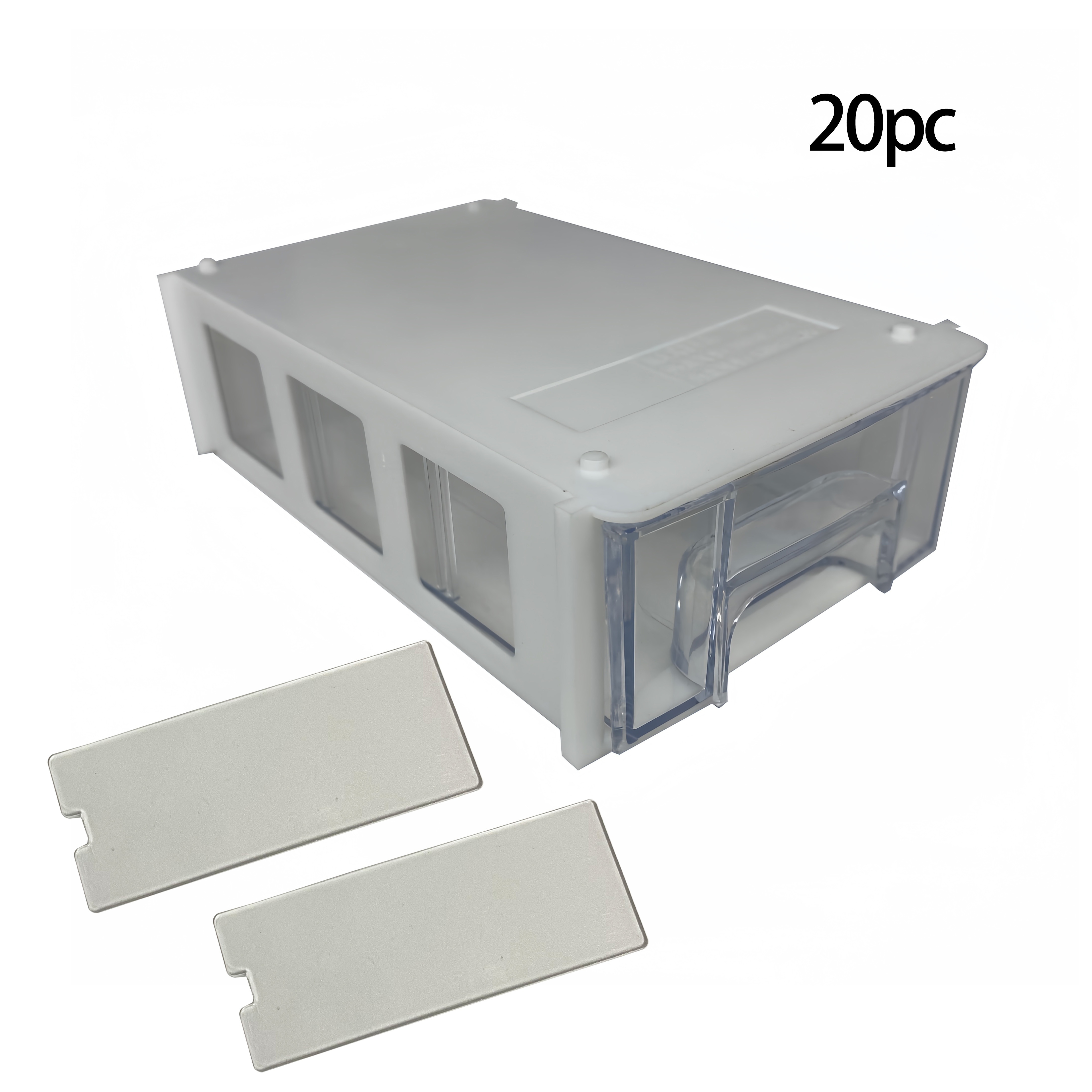 Image of 20-count Plastic Screw Organizer Storage Box With Lid Parts Cabinet With Dividers For Sorting Sewing Craft Storage Box Hardware Craft Drawer Organizer For Garage Tool, Nails, And Small Parts With Lid