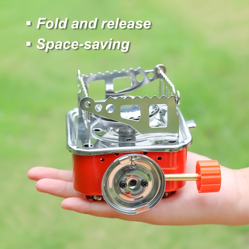 ultralight stainless steel camping stove windproof foldable design with adjustable legs ce mark compact portable outdoor cookware for survival hiking backpacking picnics emergency prep red camping stove portable backpacking essentials sturdy construction durable build adventure Product details 5