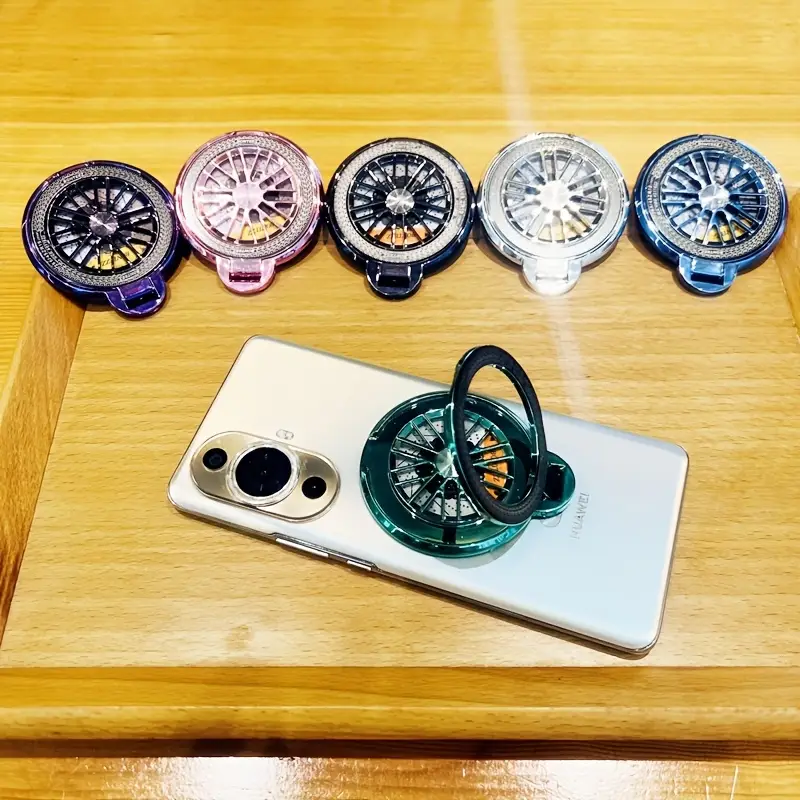 cool rotating hub magnetic phone ring holder abs material mount ideal for holding smartphones and accessories accessory holder decorative phone holder secure phone grip phone ring holder details 0