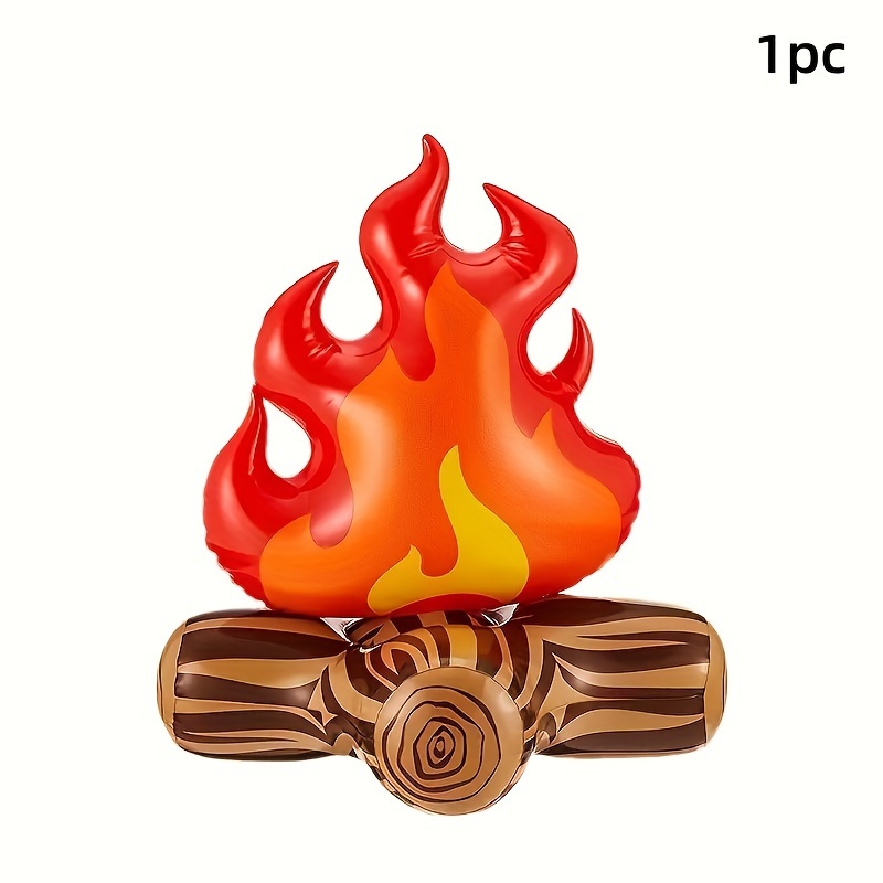 Image of 1 Inflatable Flame, Perfect For Decorating Camping Parties, Suitable For Indoor And Outdoor Use, A Bonfire Ideal For Setting Scenes, And A Great Easter Gift