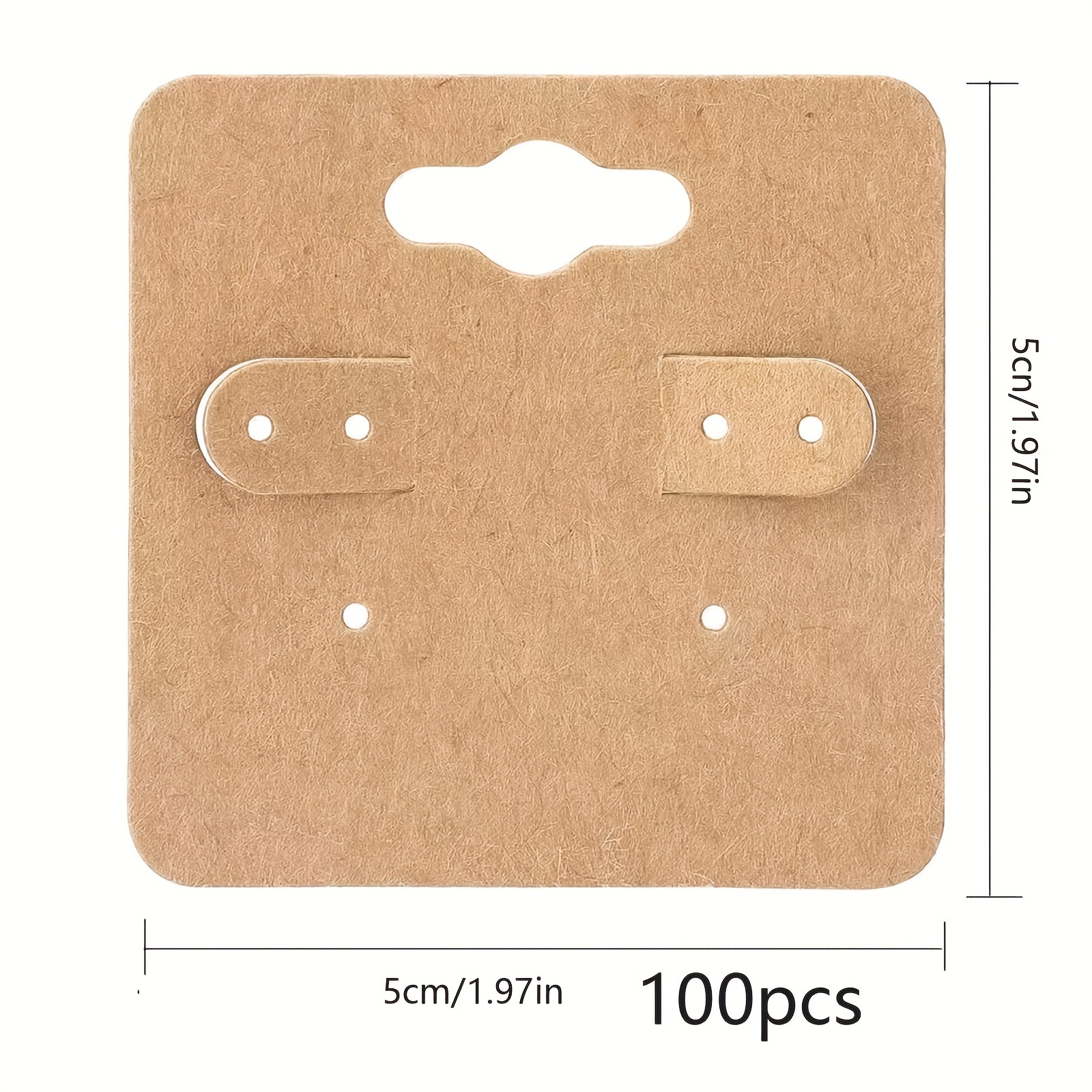Image of 100/50pcs Earring Display Cards With 6 Holes, Blank Paper Earring Holder Cards, Tags For Hanging Necklace Hoops Earrings Jewelry