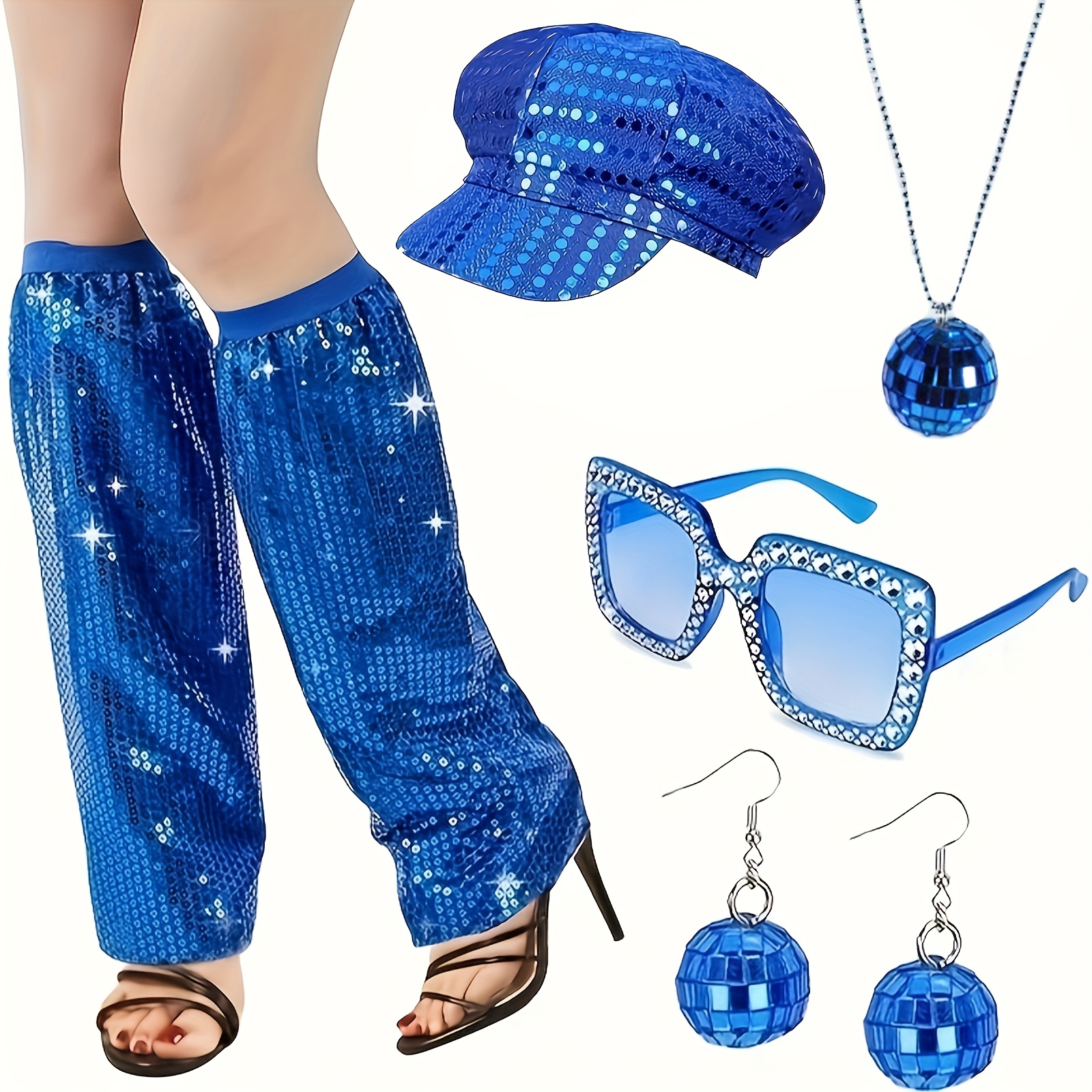 AOBUTE Disco-Kleid Mit Stirnband – Glitzerndes 70er Jahre Outfit Für Party & Halloween