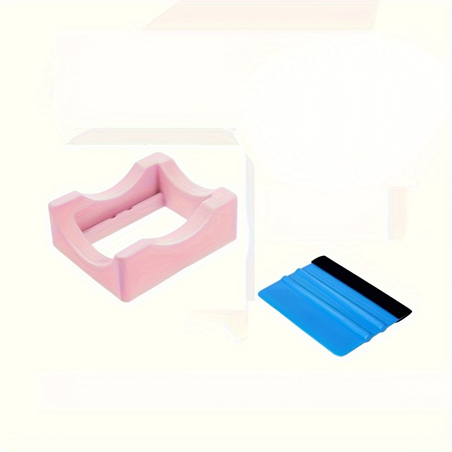 Image of Silicone Cup Holder With Built-in For Crafts For Applying Vinyl Decals To Glasses, Vertical Cup Holder With Felt Rim Scraper For Bottles